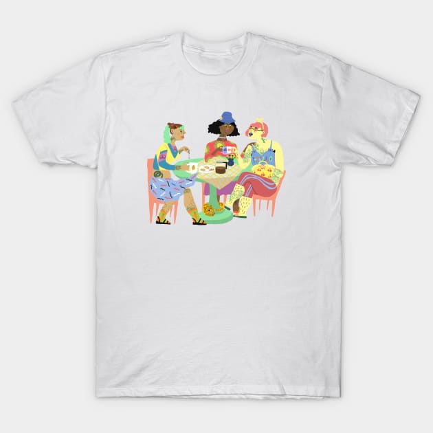 Caching Up With Friends T-Shirt by ezrawsmith